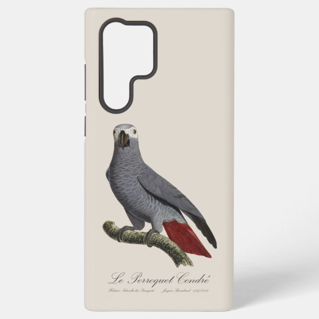 Coque Samsung Galaxy Le Perroquet Cendre - Illustration du XIXe siècle (Verso)