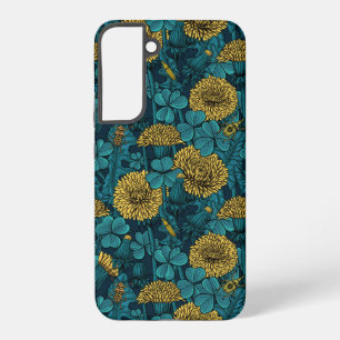 Coque Samsung Galaxy Le pré en jaune et bleu