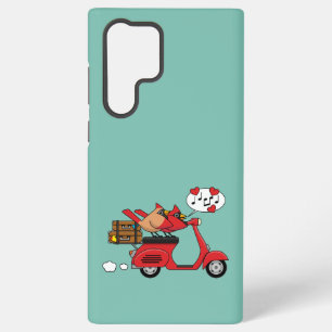 Coque Samsung Galaxy Les amoureux du Cardinal Rouge sur Scooter