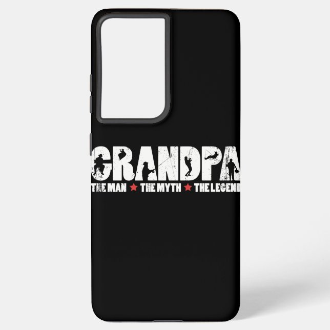 Coque Samsung Galaxy Les Hommes Grand-Père L'Homme Le Mythe La Légende  (Verso)