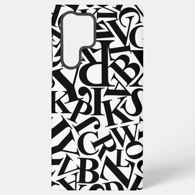 Coque Samsung Galaxy Lettres alphabétiques (Verso)