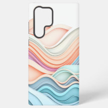 Lignes ondulées abstraites 3D pastel doux