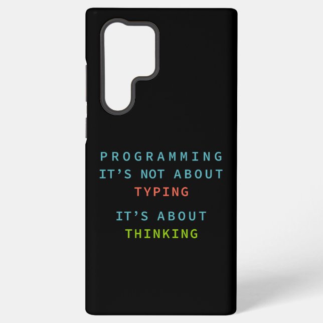 Coque Samsung Galaxy Logique de programmation pensée en code noir (Verso)