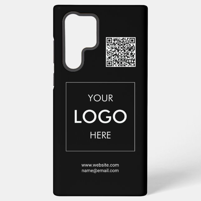 Coque Samsung Galaxy Logo Code QR noir (Verso)