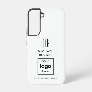 Coque Samsung Galaxy Logo simple blanc personnalisé