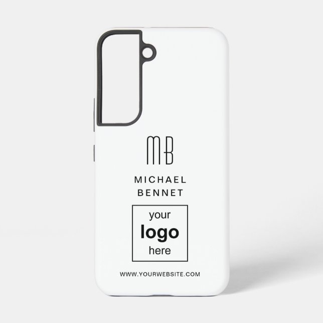 Coque Samsung Galaxy Logo simple blanc personnalisé (Verso)