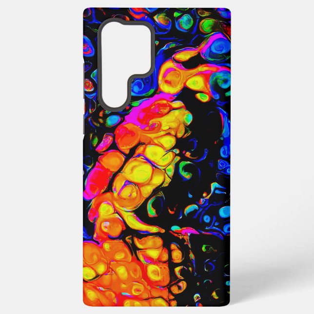 Coque Samsung Galaxy L'Oiseau Solitaire 4 : Style Art Liquide (Verso)