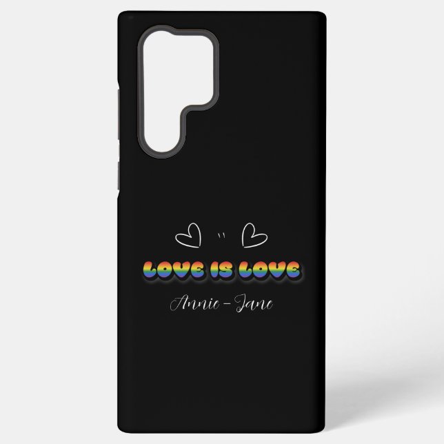 Coque Samsung Galaxy Love is Love Rainbow LGBTQ (Verso)