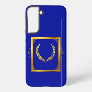 Coque Samsung Galaxy Luxueux Golden Laurel dans cadre rectangulaire