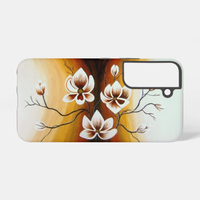 Coque Samsung Galaxy magnolien, acrylique (Verso Horizontal)