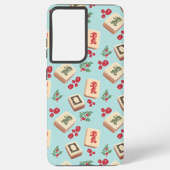 Coque Samsung Galaxy Mahjong Dragons Téléphone (Verso)