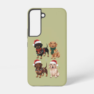 Coque Samsung Galaxy Maman de chien de Noël teckel Amoureuse Cadeau de 