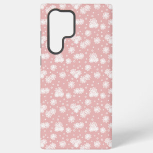 Coque Samsung Galaxy Marguerites et Points - Rose et Blanc