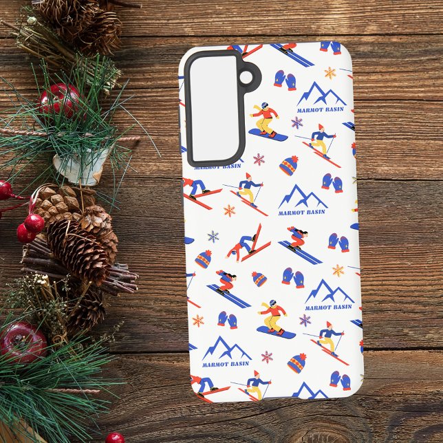Coque Samsung Galaxy Marmot Basin Alberta Ski Snowboard Motif (Marmot Basin Alberta ski snowboard winter snow vacation christmas holidays samsung phone case)