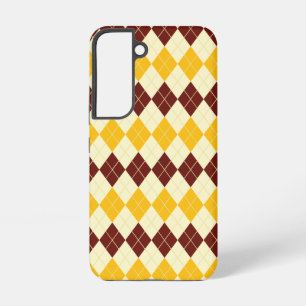 Coque Samsung Galaxy Marron - Jaune Motif Tartan Écossais