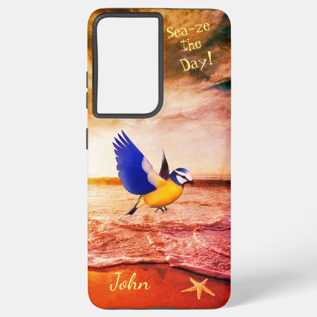 Coque Samsung Galaxy Mer d'oiseaux de plage (Verso)