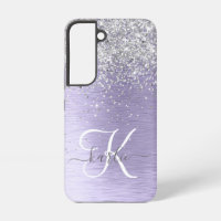 Métal brossé violet Parties scintillant d'argent N