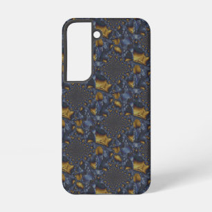 Coque Samsung Galaxy Métal Moulé or et argent bleu