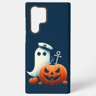 Coque Samsung Galaxy Mignon, fantôme/citrouilles d'Halloween nautique/c