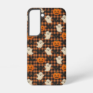 Coque Samsung Galaxy Mignonne, en vichy halloween fantôme chauves-souri