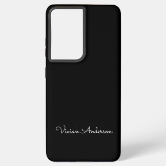 Coque Samsung Galaxy Mini-minimaliste moderne moderne Script noir Nom p