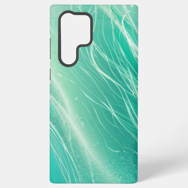 Coque Samsung Galaxy Mint Green Light Waves Phone Case (Verso)