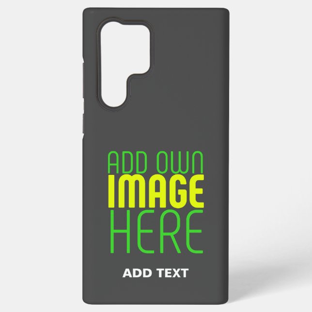 COQUE SAMSUNG GALAXY MODÈLE DE TEXTE D'IMAGE GRAY SIMPLE MODERNE (Verso)