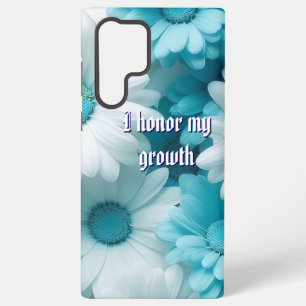 Coque Samsung Galaxy Moderne Floral Bleu