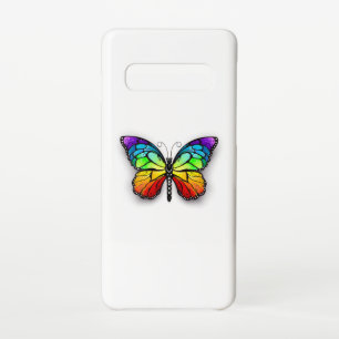 Coque Samsung Galaxy S10 Monarque papillon arc-en-ciel