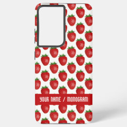 Coque Samsung Galaxy Monogramme délicieux fraise