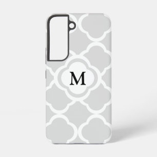 Coque Samsung Galaxy Monogramme Élégant Gris