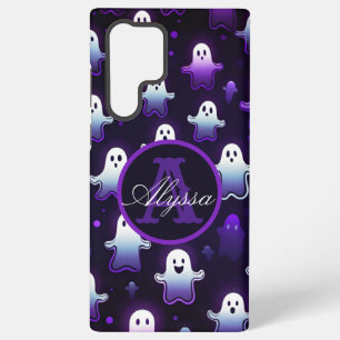 Coque Samsung Galaxy Monogramme Fantômes lumineux dans la nuit