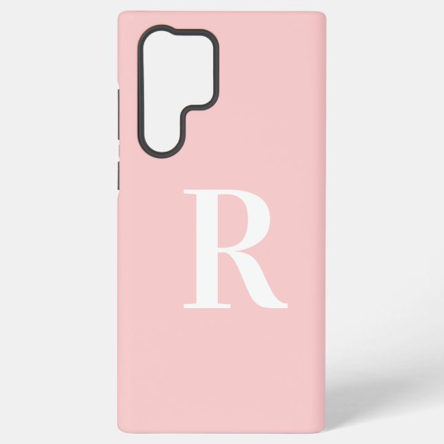 Coque Samsung Galaxy Monogramme minimal rose moderne (Verso)
