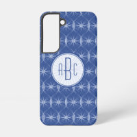 monogramme motif de roue bleue