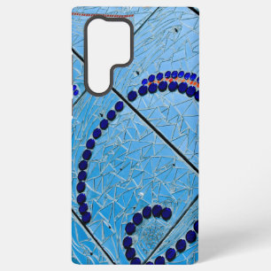 Coque Samsung Galaxy Mosaïque de miroir bleu abstrait
