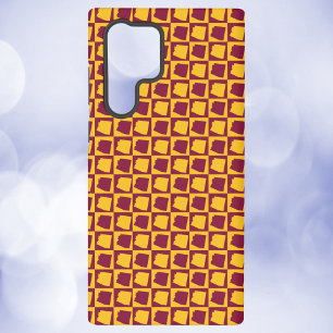Coque Samsung Galaxy Motif à damier marron et or de l'Arizona