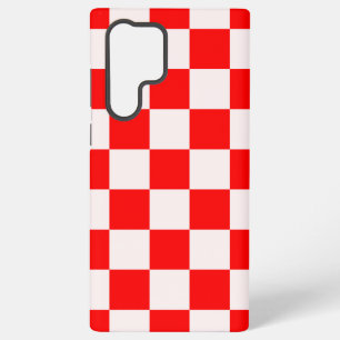 Coque Samsung Galaxy Motif À damiers rouge et blanc