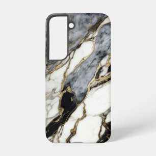 Coque Samsung Galaxy Motif Abstrait en marbre gris noir