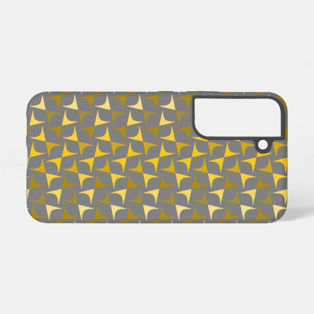 Coque Samsung Galaxy Motif Abstrait jaune et gris (Verso Horizontal)