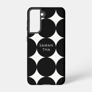 Coque Samsung Galaxy Motif Cercle géométrique blanc noir