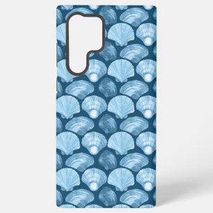 Coque Samsung Galaxy Motif Coquillage de Plage Bleue