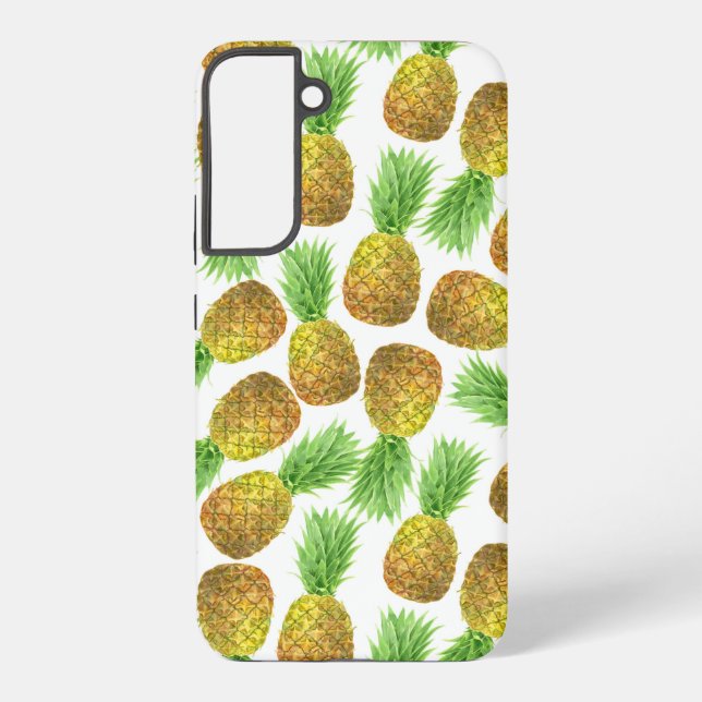 Coque Samsung Galaxy Motif d'aquarelle ananas (Verso)