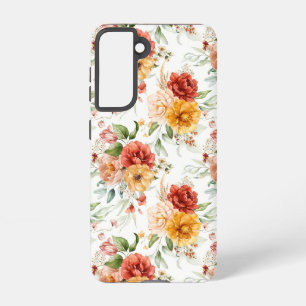 Coque Samsung Galaxy Motif de bouquet de fleurs Red Peony