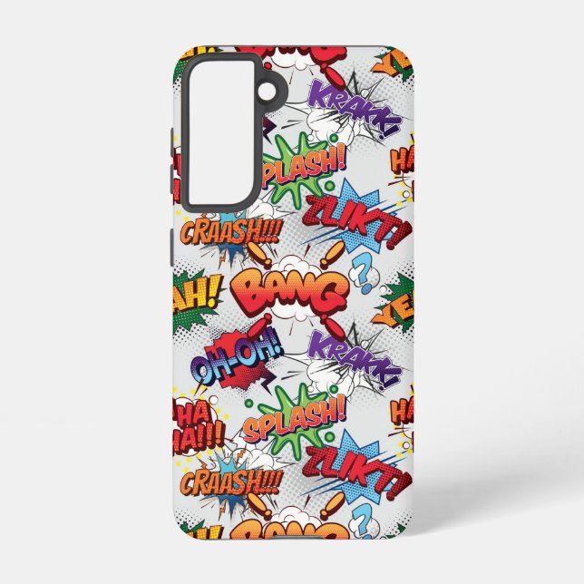 Coque Samsung Galaxy Motif de bulle Superhero (Verso)