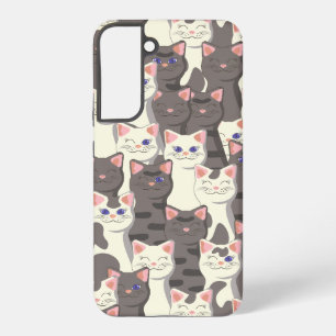 Coque Samsung Galaxy Motif de chats blancs et gris