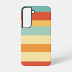 Coque Samsung Galaxy Motif de couleur rétro rayé