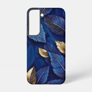 Coque Samsung Galaxy Motif de feuille botanique or et marine