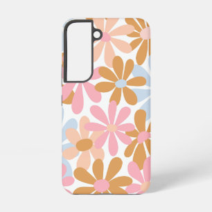 Coque Samsung Galaxy Motif de fleur de marguerite pastel rétro
