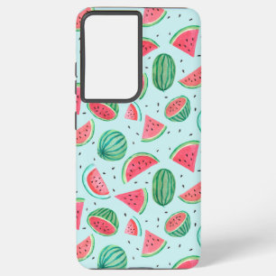Coque Samsung Galaxy Motif de fruits d'été   Pastèque   vert rouge