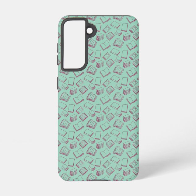 Coque Samsung Galaxy Motif de livres en rouge foncé (Verso)